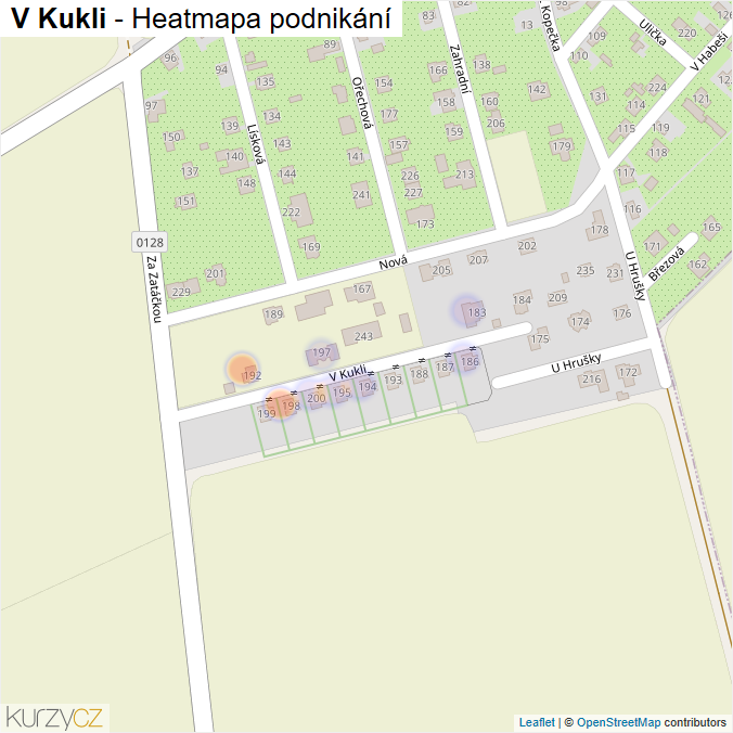 Mapa V Kukli - Firmy v ulici.