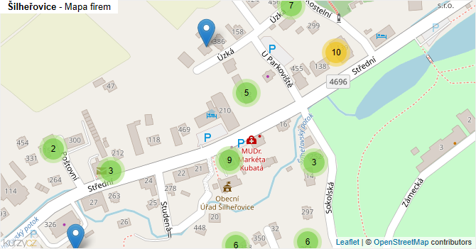 Šilheřovice - mapa firem