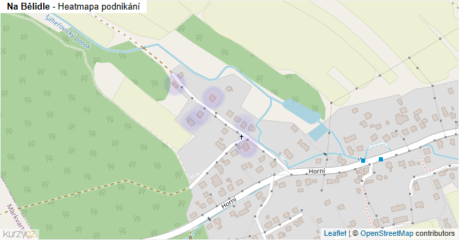 Na Bělidle - mapa podnikání