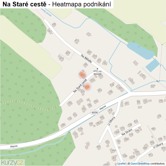 Mapa Na Staré cestě - Firmy v ulici.