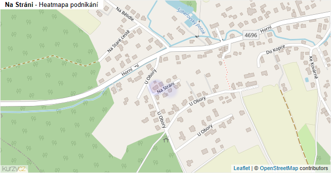Na Stráni - mapa podnikání