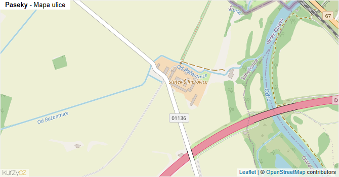 Paseky - mapa ulice