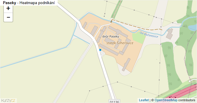 Paseky - mapa podnikání