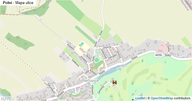 Polní - mapa ulice