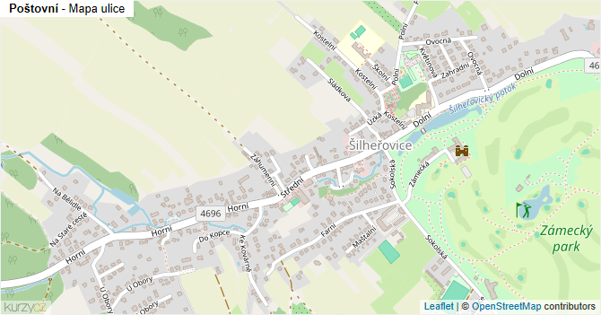 Poštovní - mapa ulice