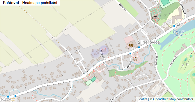 Poštovní - mapa podnikání