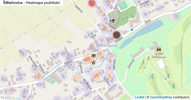 Šilheřovice - mapa podnikání