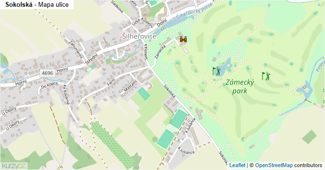 Sokolská - mapa ulice