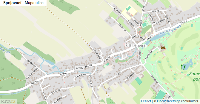 Spojovací - mapa ulice