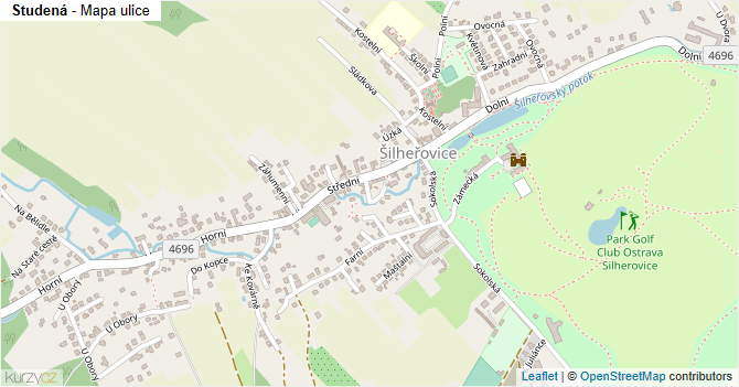 Studená - mapa ulice