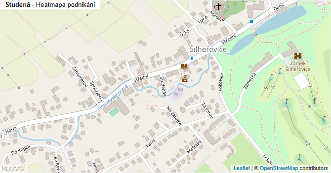 Studená - mapa podnikání