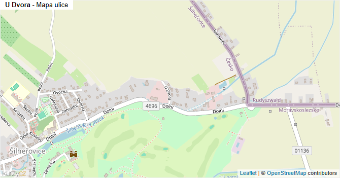 U Dvora - mapa ulice