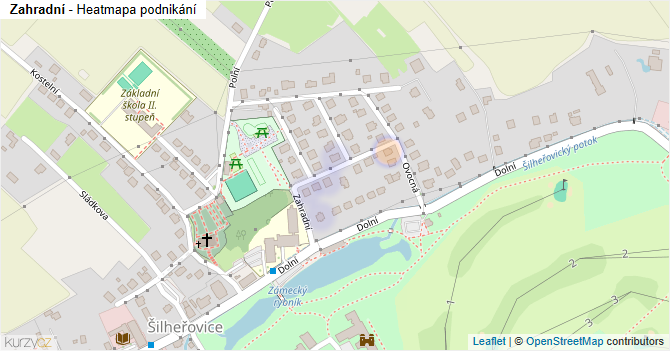 Zahradní - mapa podnikání