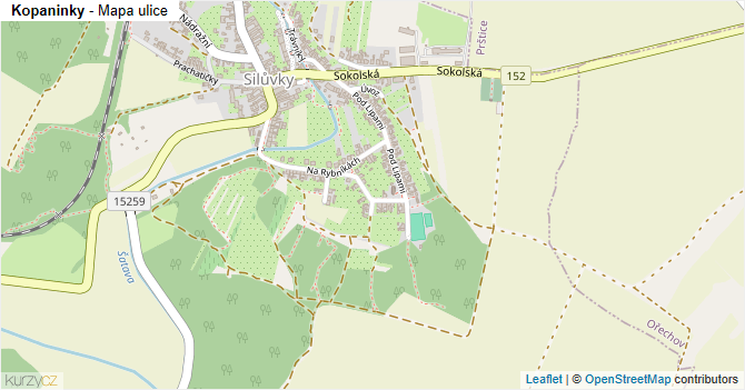 Kopaninky - mapa ulice
