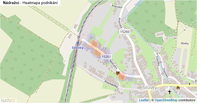 Nádražní - mapa podnikání