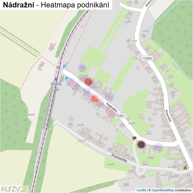 Mapa Nádražní - Firmy v ulici.