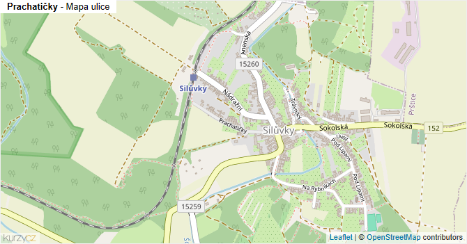 Prachatičky - mapa ulice