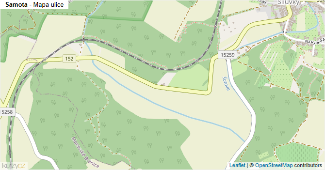 Samota - mapa ulice