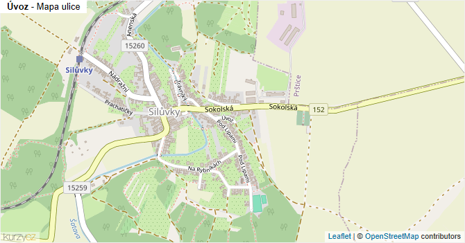 Úvoz - mapa ulice