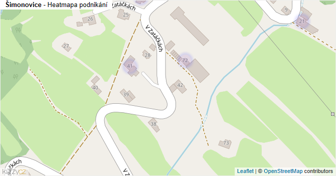 Šimonovice - mapa podnikání