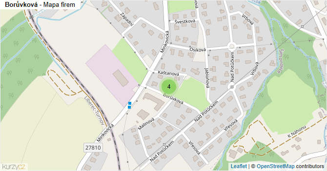 Borůvková - mapa firem