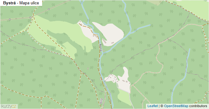 Bystrá - mapa ulice