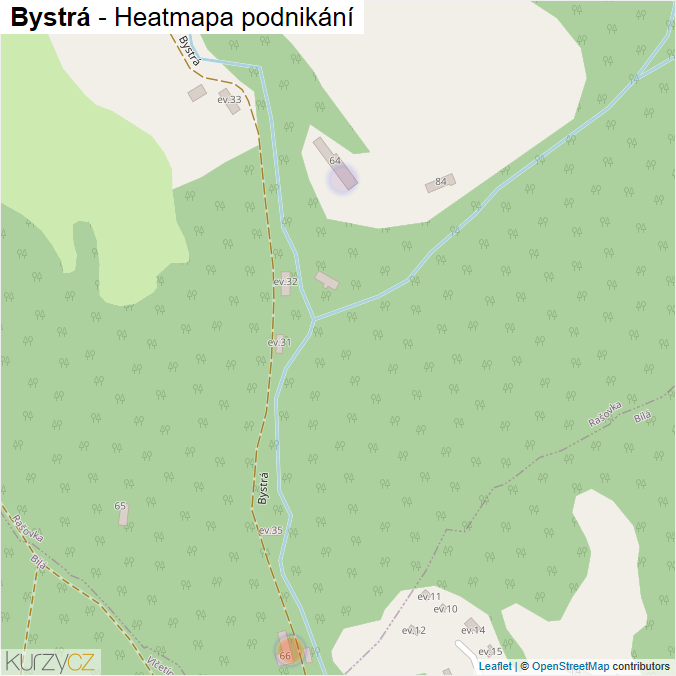 Mapa Bystrá - Firmy v ulici.