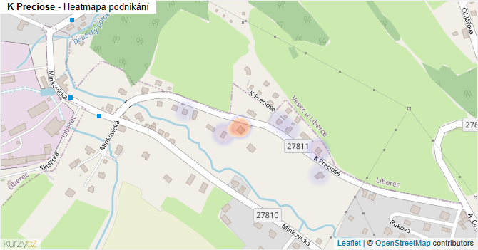 K Preciose - mapa podnikání