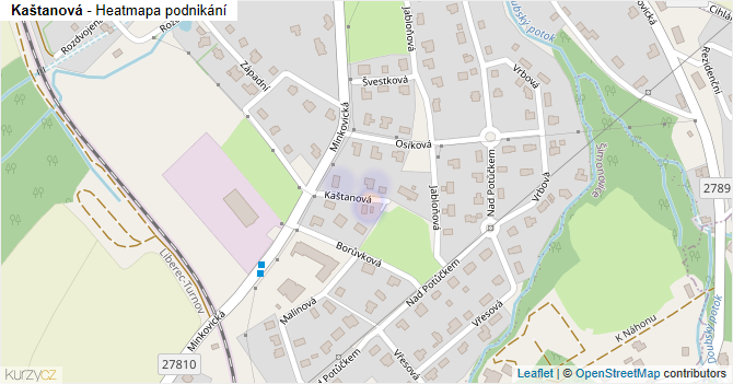 Kaštanová - mapa podnikání
