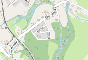 Lipová v obci Šimonovice - mapa ulice