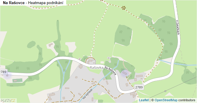 Na Rašovce - mapa podnikání