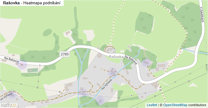 Rašovka - mapa podnikání