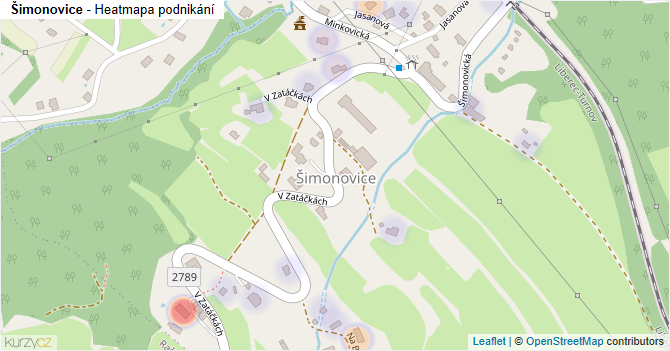 Šimonovice - mapa podnikání