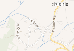 U Břízy v obci Šimonovice - mapa ulice