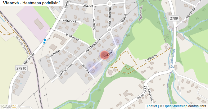 Vřesová - mapa podnikání