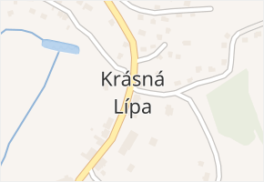 Krásná Lípa v obci Šindelová - mapa části obce