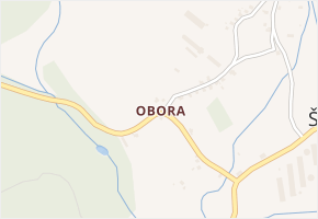 Obora v obci Šindelová - mapa části obce