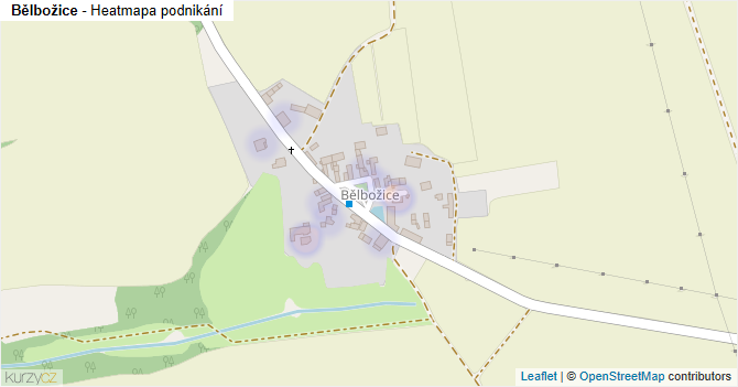 Bělbožice - mapa podnikání