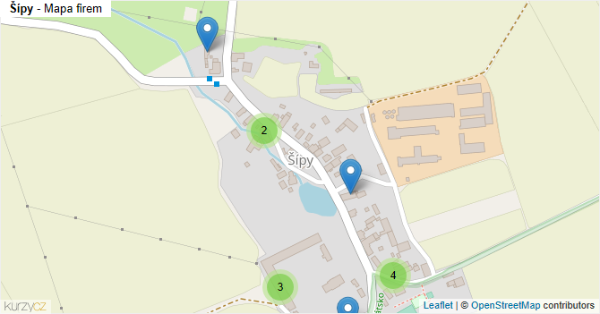 Šípy - mapa firem