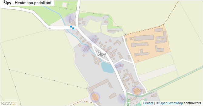 Šípy - mapa podnikání