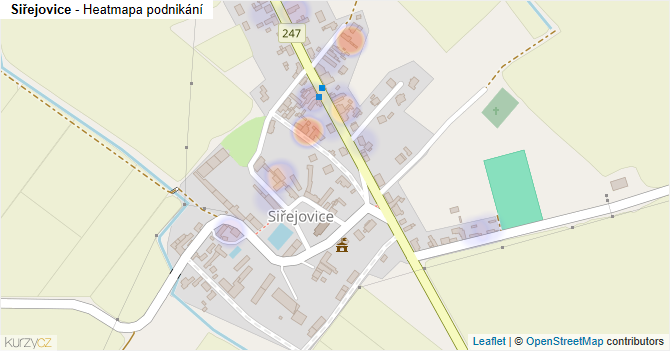 Siřejovice - mapa podnikání