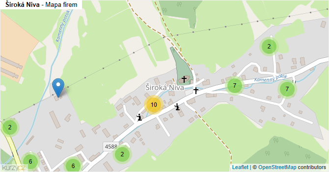 Široká Niva - mapa firem