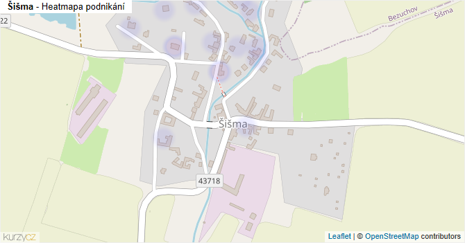 Šišma - mapa podnikání