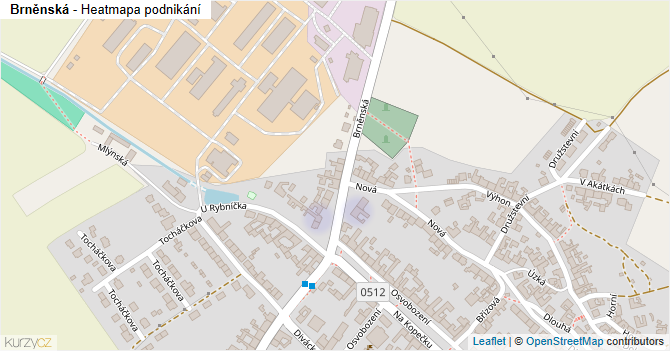 Brněnská - mapa podnikání