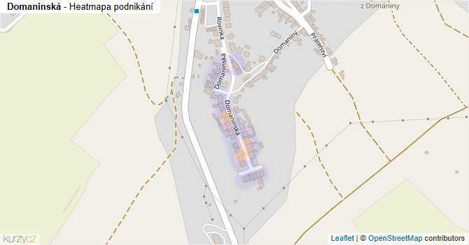 Domaninská - mapa podnikání