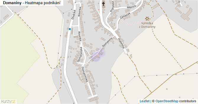 Domaniny - mapa podnikání