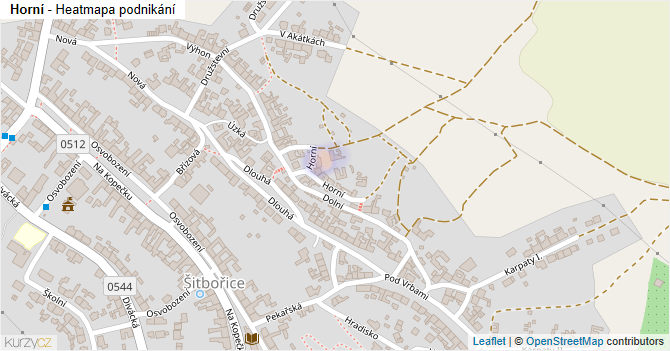 Horní - mapa podnikání