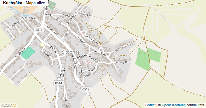 Kuchyňka - mapa ulice