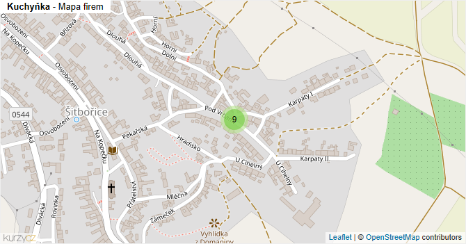Kuchyňka - mapa firem