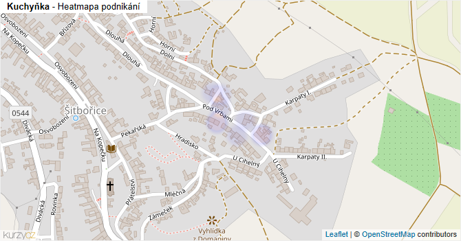 Kuchyňka - mapa podnikání